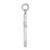 14K White Gold D/C with Tapered Ends Cross Charm K8363W