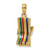 14K 3-D Moveable Multi-Color Beach Lounge Chair Charm K7028