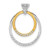 14K Two-Tone Lab Grown Diamond VS/SI FGH Fancy Circle Pendant PM3823-025-YWLG