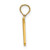 14KY Script Letter W Initial Pendant K6422W