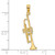 14K Polished Trumpet Charm K7184