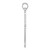 14K White Gold Polished and Cut-Out Cross Charm K8482W