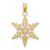 14K White Gold Polished Snowflake Charm K4743W