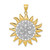 14k w/Rhodium Sun Filigree Pendant K4814