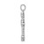 14k White Gold 1/10ct. Diamond Filigree Budded Cross Pendant PM5092-010-WA