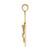 14K Cut-Out Heart w/I LOVE JESUS on Reverse Crucifix Charm K8528
