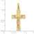 14K Cut-Out Heart w/I LOVE JESUS on Reverse Crucifix Charm K8528