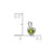 14k White Gold August Synthetic Birthstone Heart Charm M353W