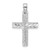 14K White Gold D/C Block Cross  Charm K8497W