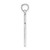 14K White Gold D/C Block Cross  Charm K8497W