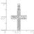14K White Gold D/C Block Cross  Charm K8497W
