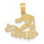 14K AQUARIUS Zodiac Charm K8944