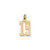 14k Small Elongated Number 19 Charm LES19