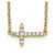 10k Diamond Sideways Cross 18in Necklace PM4692-010-1YA