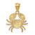 14K with Rhodium Diamond-Cut Crab Pendant K4885