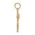 14k Two-Tone Dog Holding Flower Charm K9105