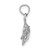 14K White Gold Polished Double Dolphins Jumping Left Charm K7725W