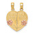 14k Two-Tone BIG SIS-LIL SIS Break-apart Heart Charm K9187