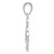 14k White Gold Polished Open-Backed Treble Clef Pendant K4944W