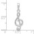 14k White Gold Polished Open-Backed Treble Clef Pendant K4944W