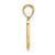 14KY Script Letter M Initial Pendant K6422M