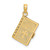 14K 3-D Moveable Santa Biblia Book/Spanish Bible Charm K8596
