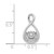 14k White Gold 1/10ct. Vibrant Moving Diamond Teardrop Chain Slide Pendant PM4778-010-WA