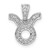 14k White Gold Diamond Taurus Zodiac Pendant PM4103-012-WA
