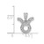 14k White Gold Diamond Taurus Zodiac Pendant PM4103-012-WA