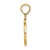14KY Script Letter O Initial Pendant K6422O
