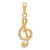 14k Polished Open-Backed Treble Clef Pendant K4944