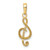 14k Polished Open-Backed Treble Clef Pendant K4944