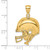 14K 2-D Polished Football Helmet Charm K8755
