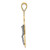14k Two-tone Celtic Crucifix w/ Eternity Circle Charm K9285