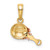 14k Two-tone Baby Rattle Pendant K2311
