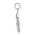 14K White Gold 2-D Small Fleur de Lis Charm K2759W