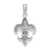 14K White Gold 2-D Small Fleur de Lis Charm K2759W