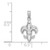 14K White Gold 2-D Small Fleur de Lis Charm K2759W