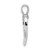 14k White Gold AA Diamond Heart Cross Pendant PM5143-004-WA