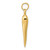 14k Medium 3D Italian Horn Pendant K2735