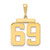 14k Large Polished Number 69 Charm LP69