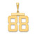 14k Large Polished Number 88 Charm LP88