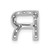 14K  White Gold Diamond Letter R Initial Charm PM5221R-016-WA