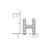 14K  White Gold Diamond Letter H Initial Charm PM5221H-013-WA