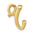 14K Polished Letter R Initial Slide K6425R