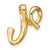 14K Polished Letter R Initial Slide K6425R