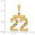 14k Medium Diamond-cut Number 22 Charm MN22