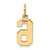 14k Small Polished Number 6 Charm LS06