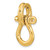 14K 3-D Large Shackle W/ Pulley Bail Charm K7980