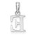 14K White Gold Polished Block Letter E Initial Pendant K6423WE